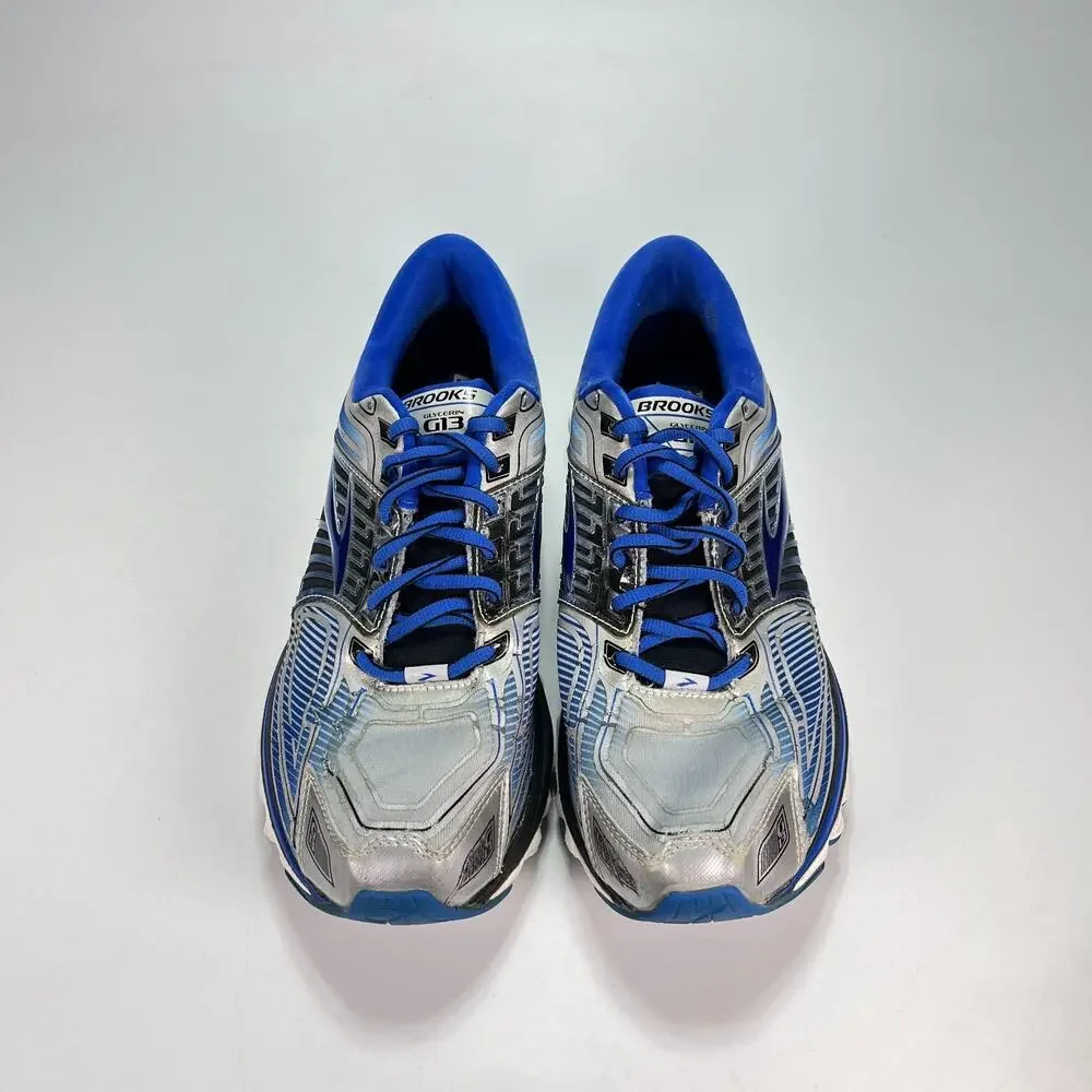 Brooks Glycerin 13 Blue Silver Athletic Neutral Running Shoes Men's Size 10.5 - Picture 3 of 12